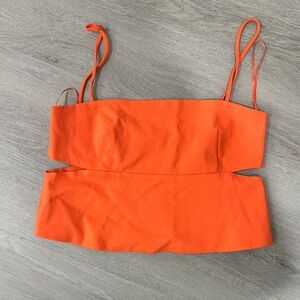 Zara Orange Crop Top